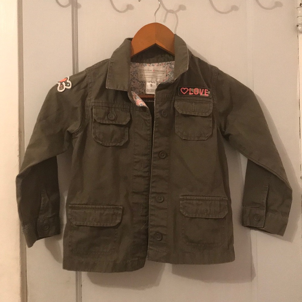 Carters button up army green jacket